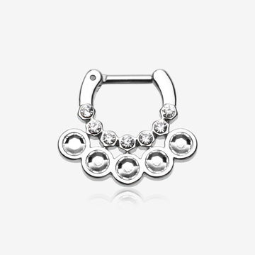 Aureole Gemina Sparkle Septum Clicker-Clear